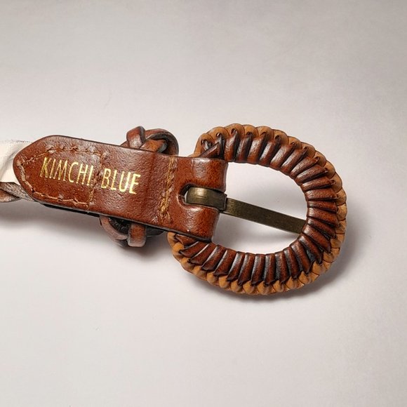 NWOT! Kimchi Blue Brown Woven Belt Women's Size S/M-P/M - Picture 4 of 8